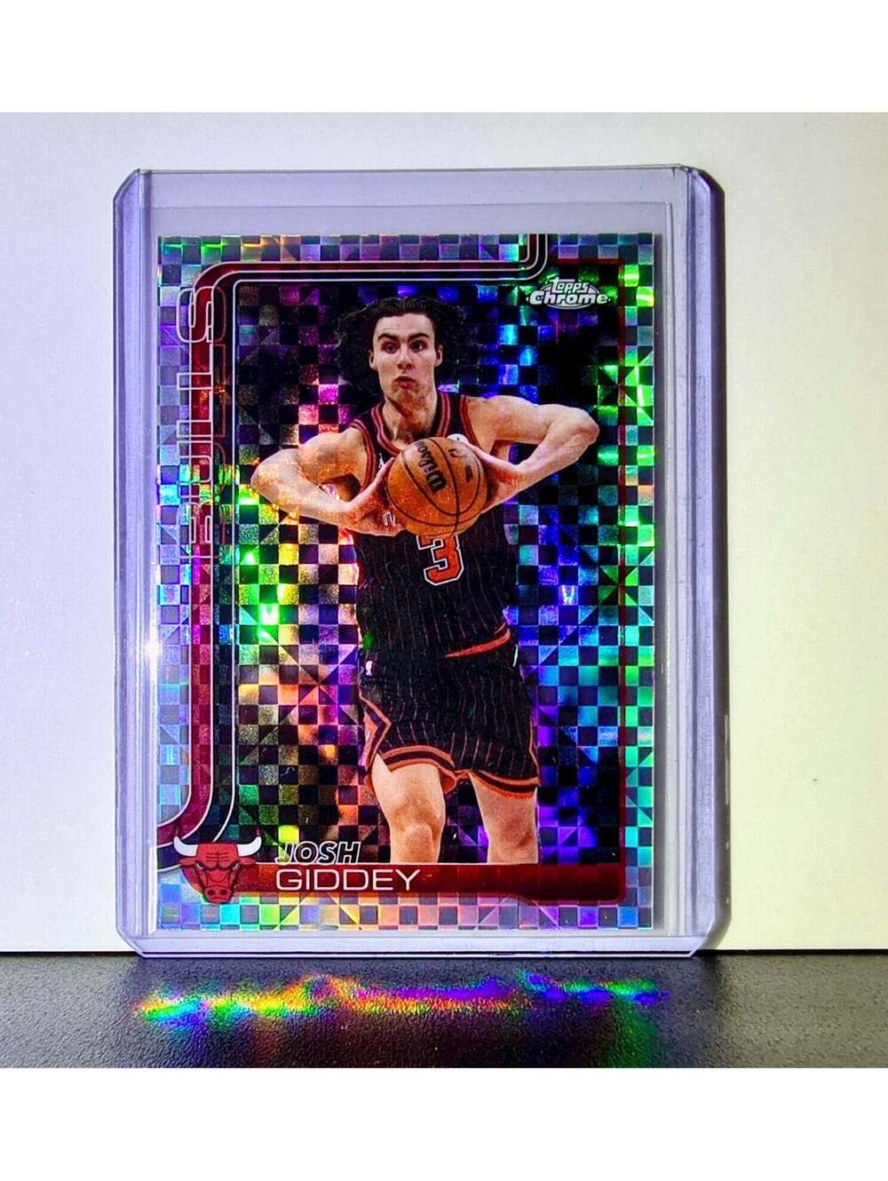 Josh Giddey 2025-26 NBA Topps Chrome Update X-Fractor #118 Card Chicago Bulls